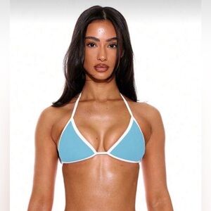 Musera Triangle Bikini Top Blue & White (M)
